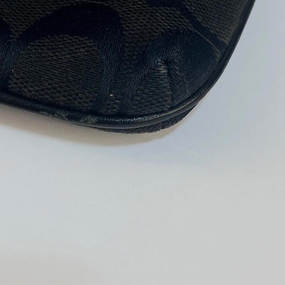 Coach Signature Black Wristlet Pouch - Picture 7 of 9